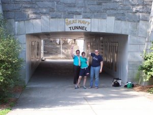 Mom, Molly and I at the Beat Navy Tunnel in West Point