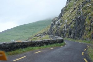 Typical two way road in Ireland